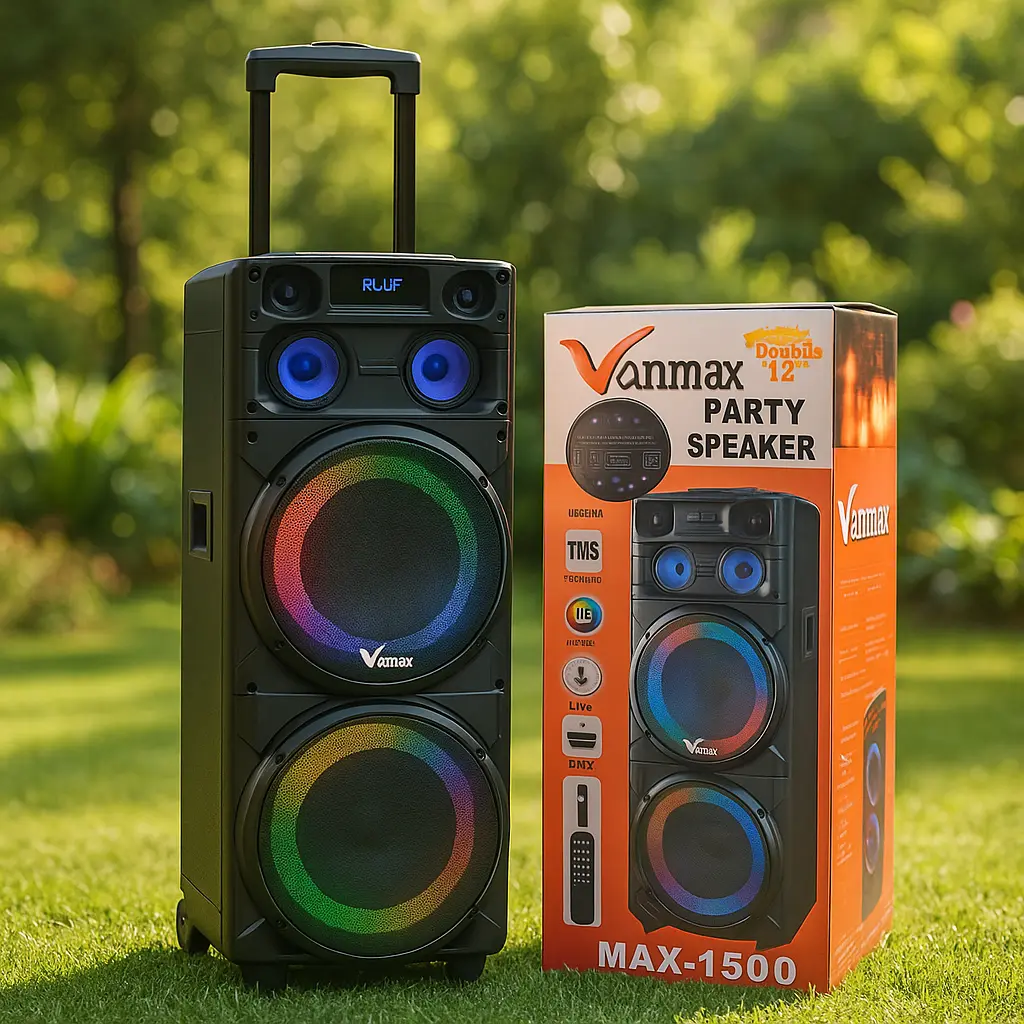 اسپیکر وانمکس Max1500 سهبعدی با پسزمینه باغ
